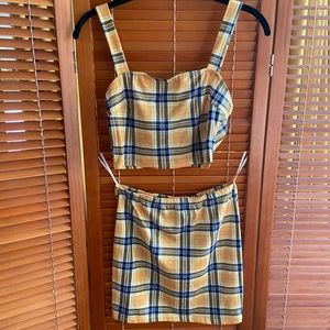 Shein plaid two piece set
